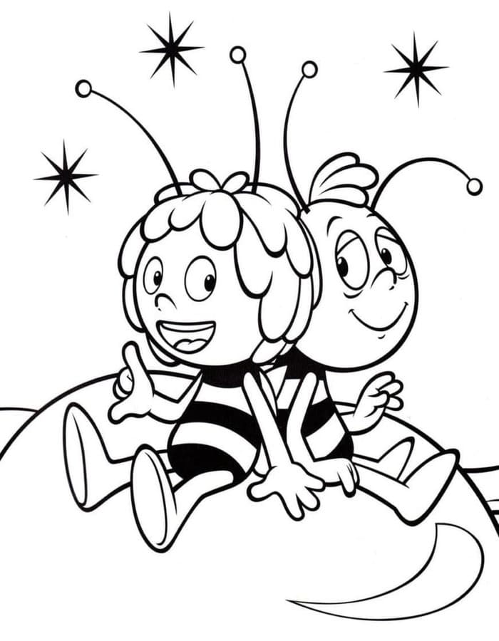 画像 みつばちマーヤの冒険 無料で ぬりえ