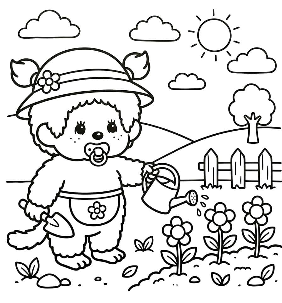 画像 モンチッチ 無料で ぬりえ