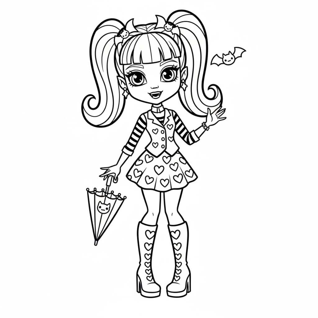 画像 モンスター・ハイ 無料で ぬりえ