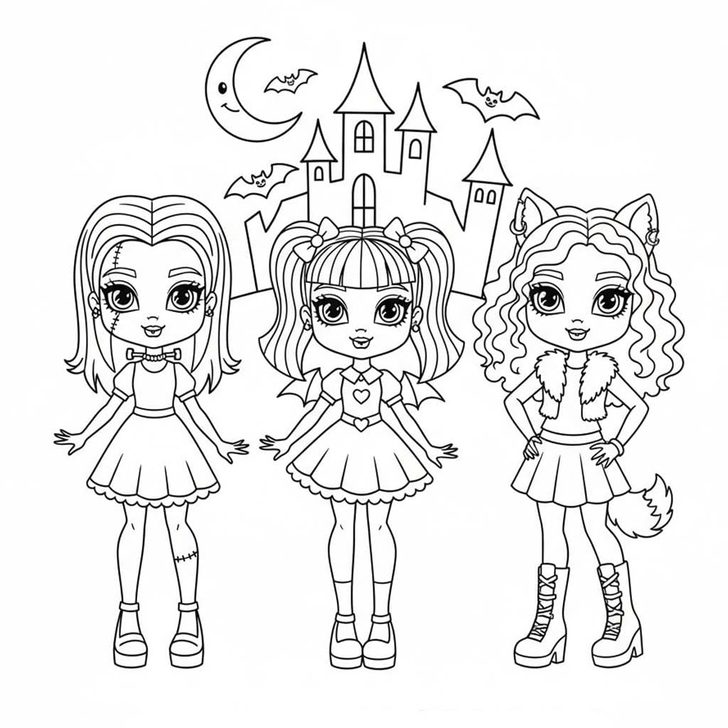 画像 モンスター・ハイ ぬりえ