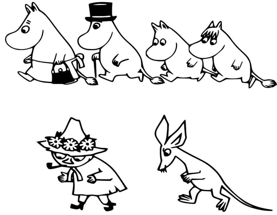 画像 ムーミン 簡単 ぬりえ