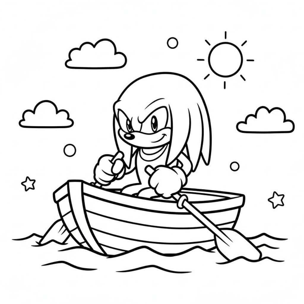 画像 ナックルズ 印刷 ぬりえ