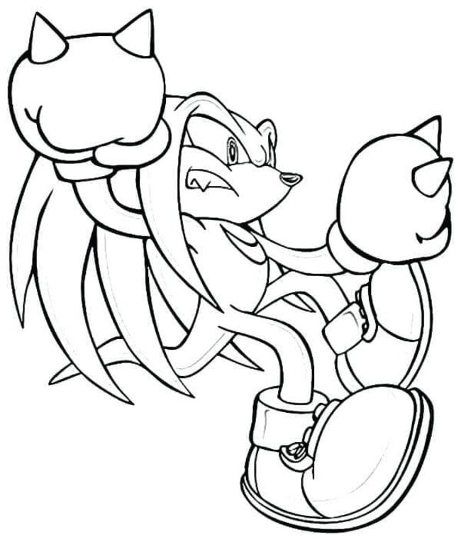 画像 ナックルズ 基本的な ぬりえ