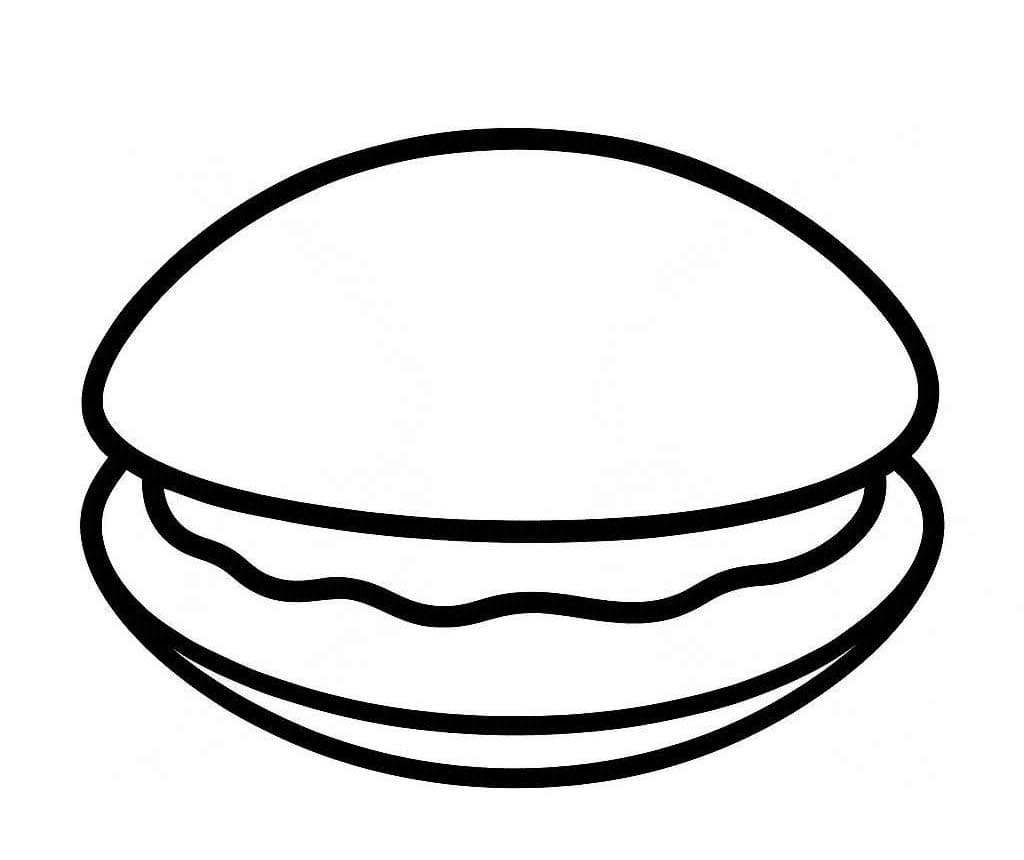 画像を描く どら焼き ぬりえ