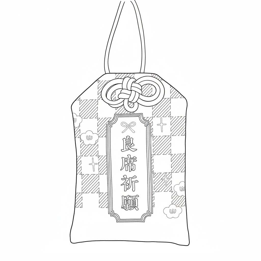 画像 お守り 無料で ぬりえ