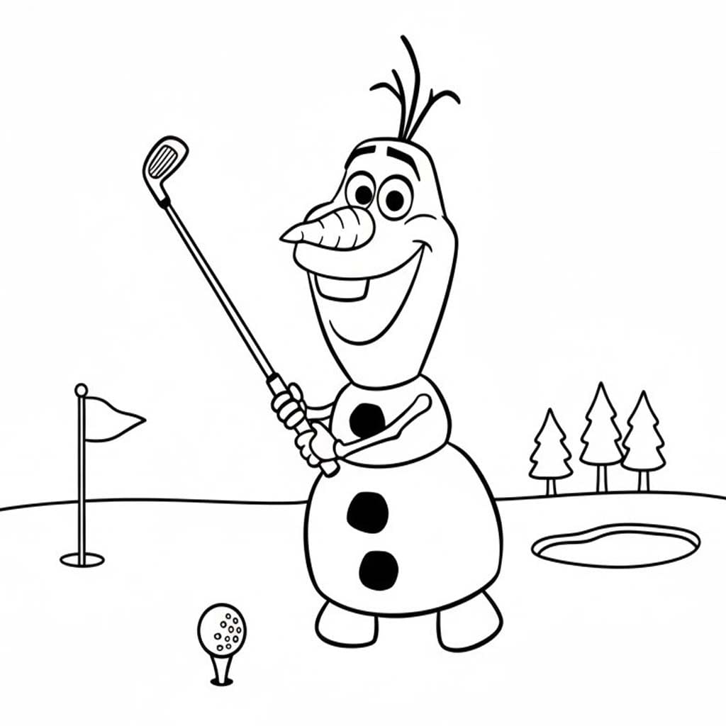 画像 オラフ 無料で ぬりえ