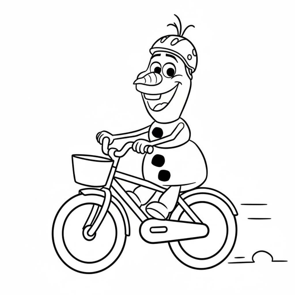 画像 オラフ 単純 ぬりえ