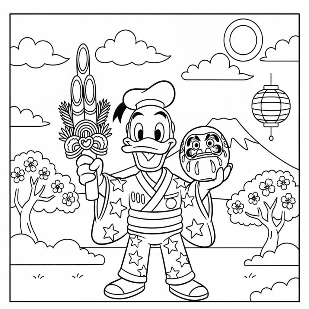 画像 お正月の 簡単 ぬりえ