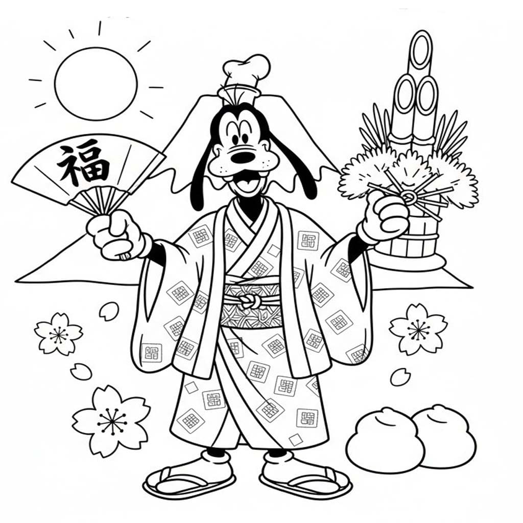 画像 お正月の ぬりえ