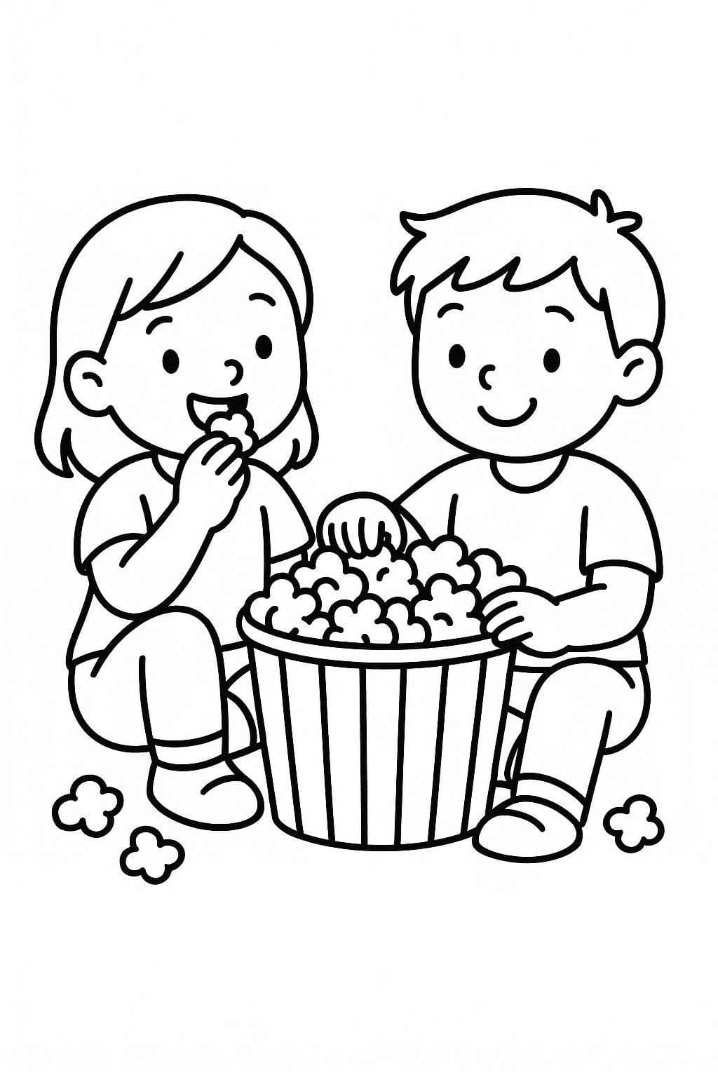 画像 ポップコーン 印刷 ぬりえ