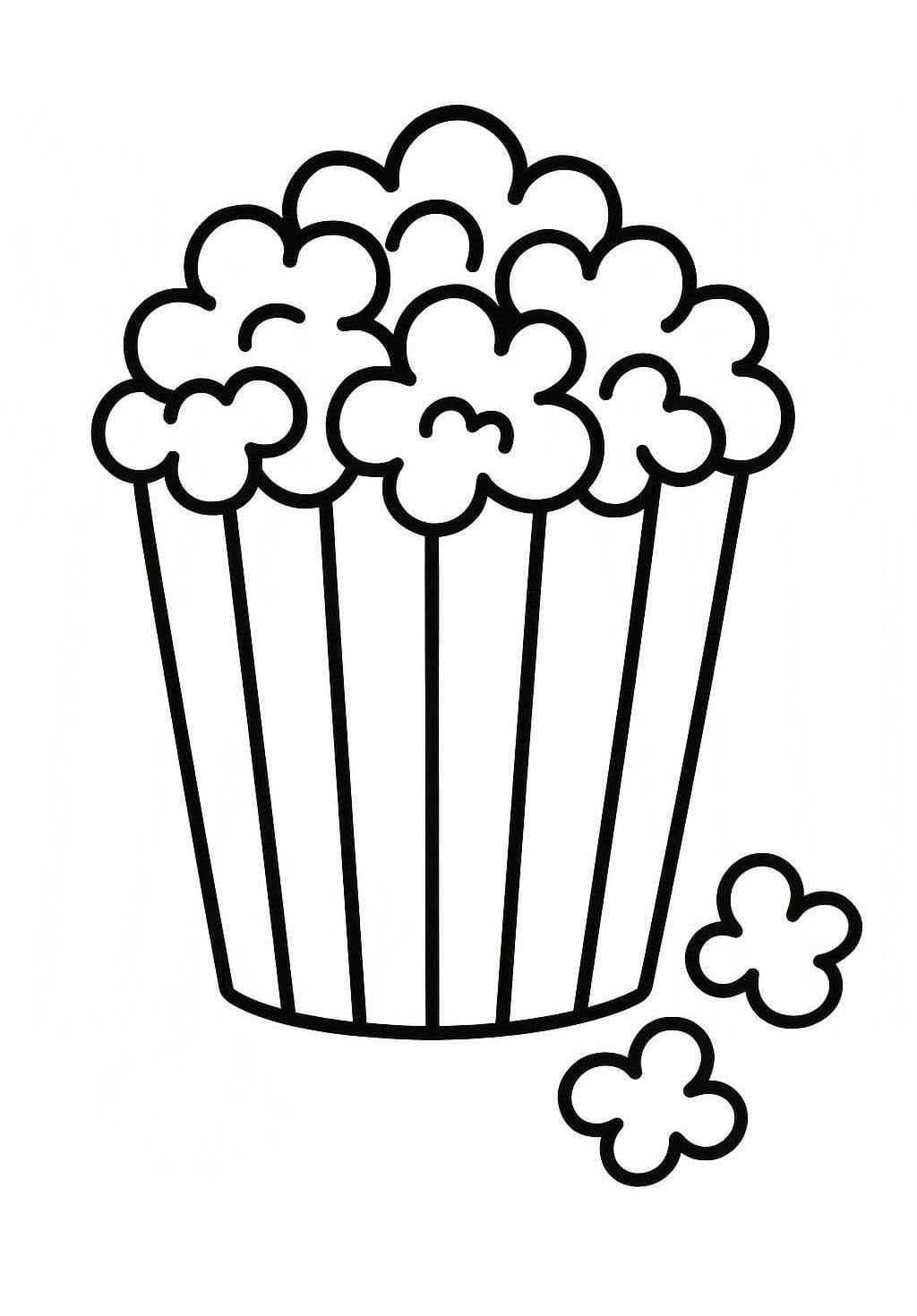 画像 ポップコーン 無料 ぬりえ