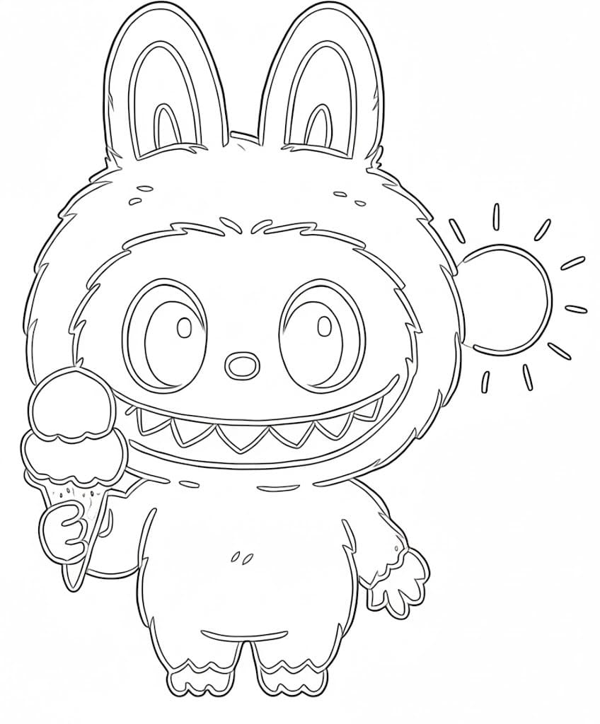 画像 ラブブ 簡単 ぬりえ