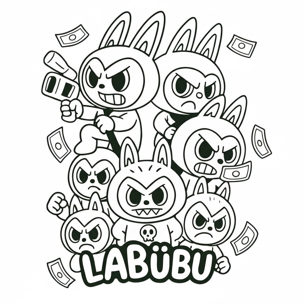 画像 ラブブ 無料で印刷可能 ぬりえ