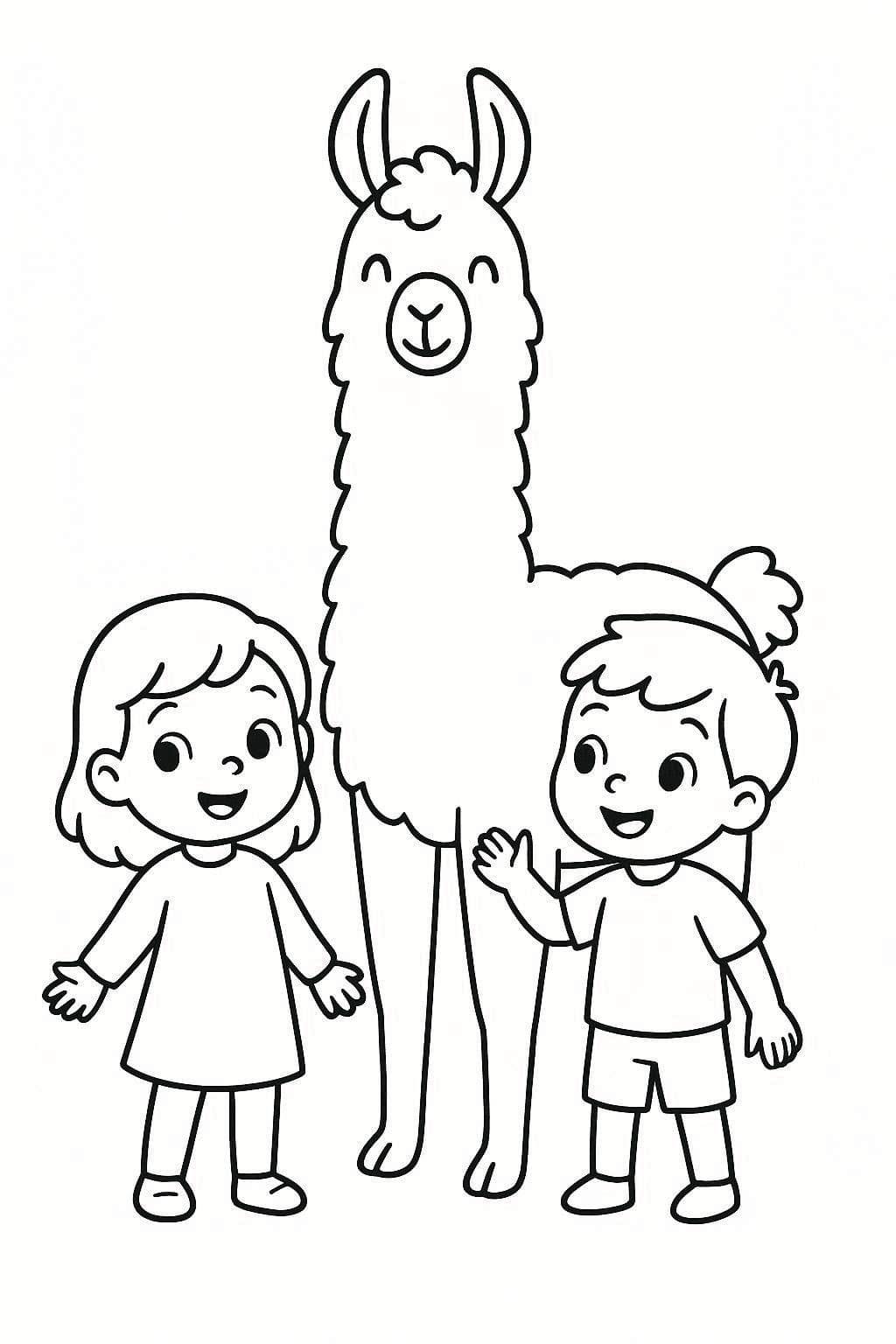 画像 ラマ 印刷 ぬりえ