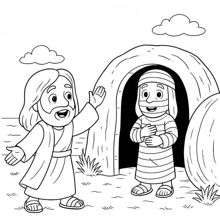 画像 ラザロ 印刷 ぬりえ