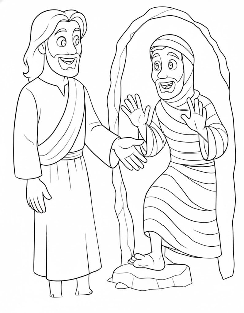 画像 ラザロ 無料 ぬりえ