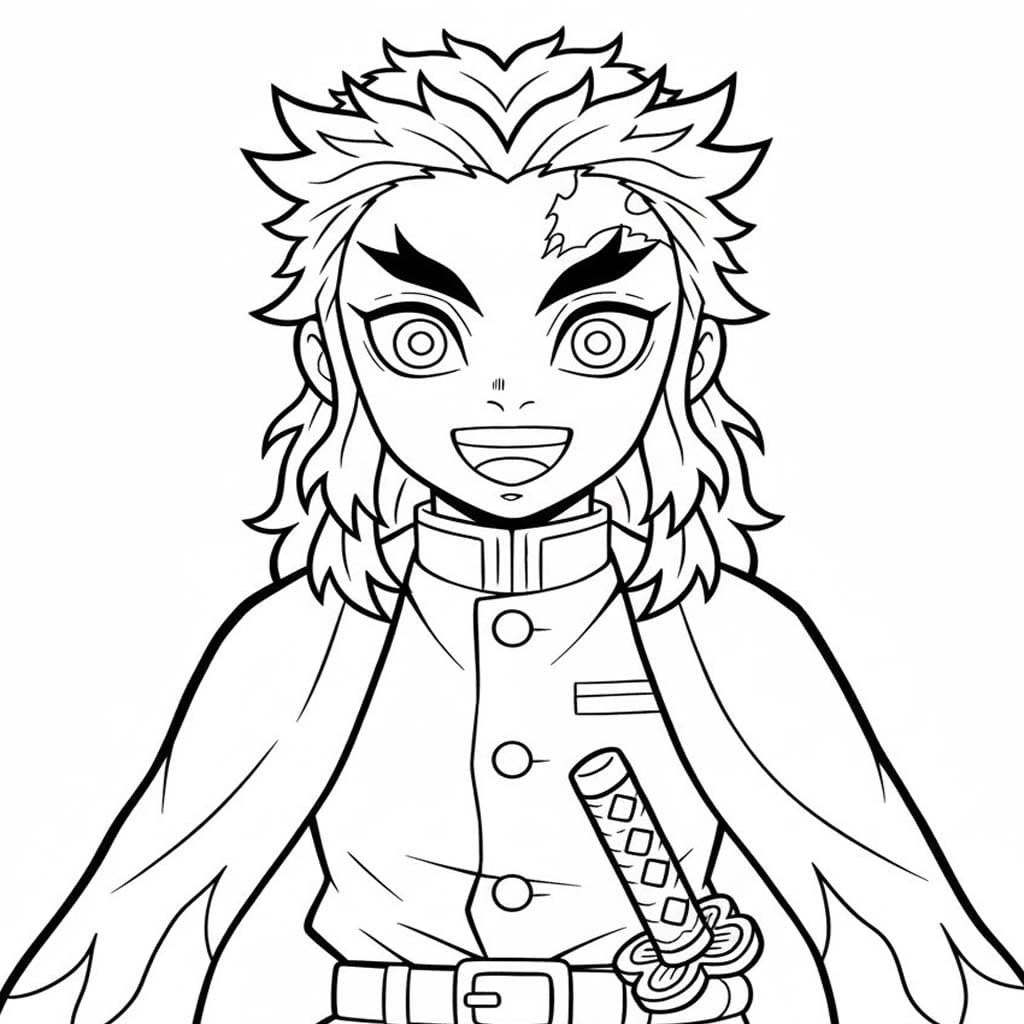 画像 れんごくきょうじゅろう 無料 ぬりえ