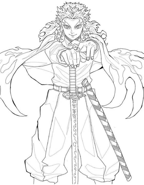 画像 れんごくきょうじゅろう 単純 ぬりえ