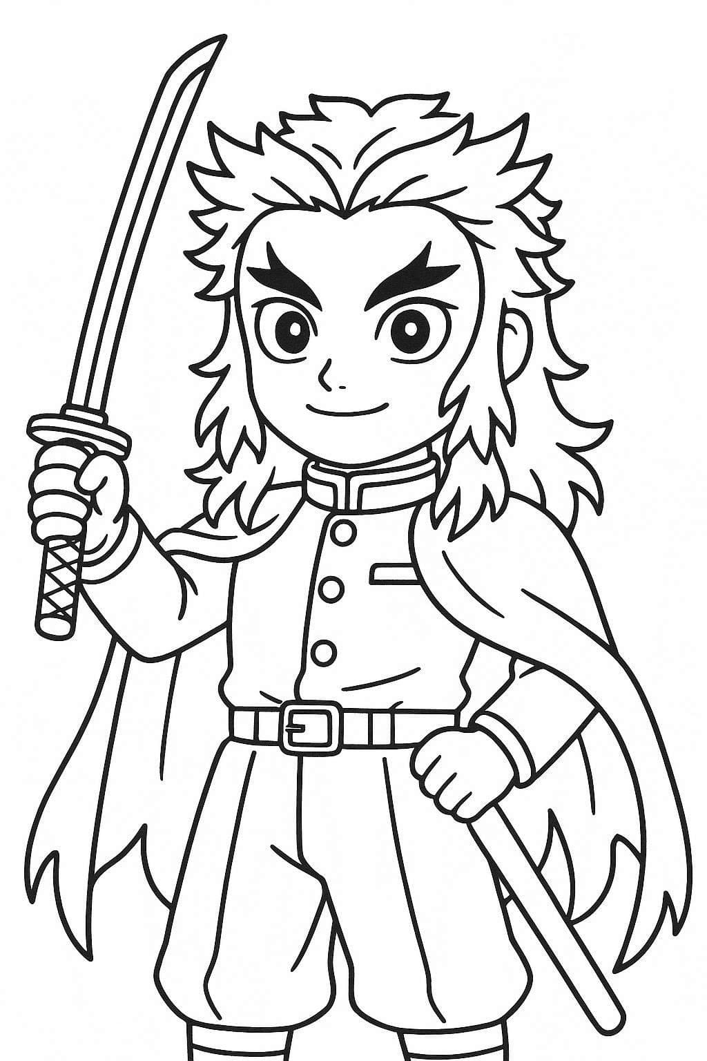 画像 煉獄杏寿郎 無料 ぬりえ