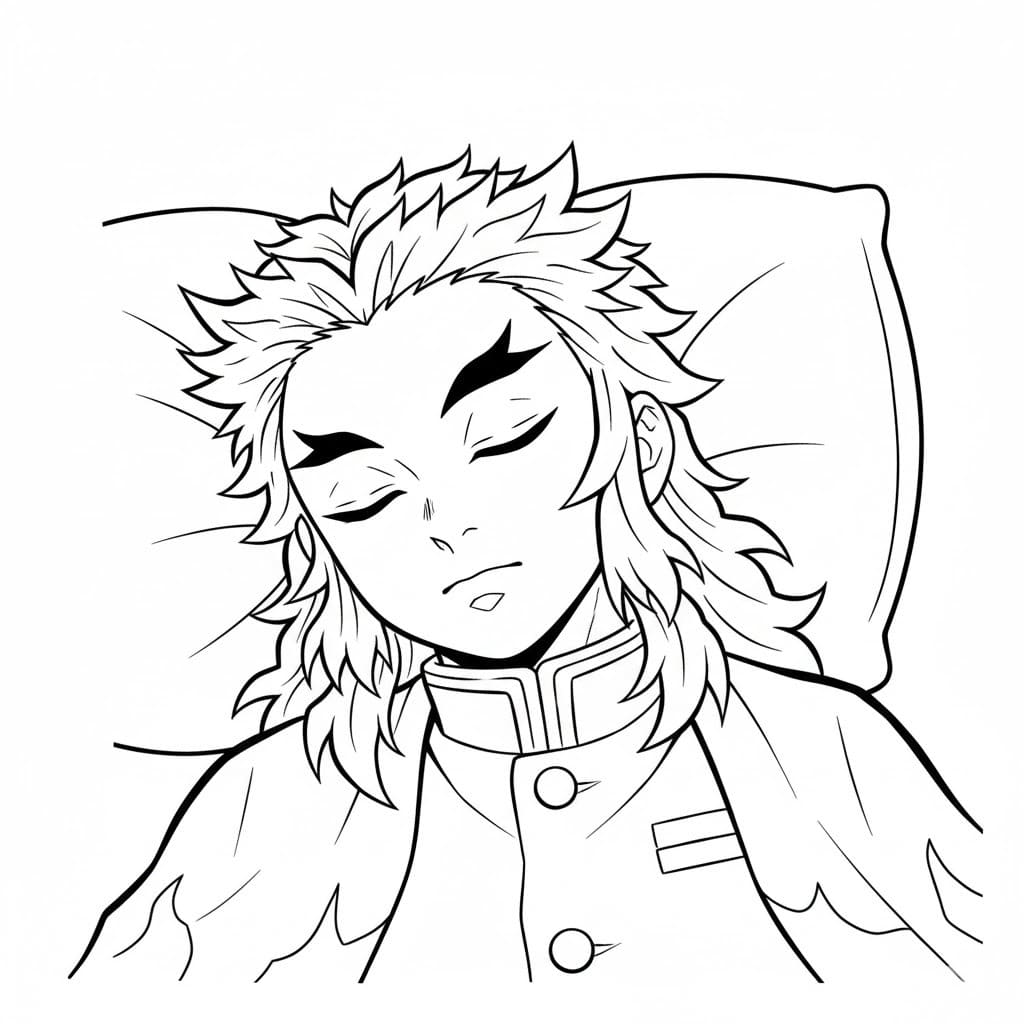 画像 煉獄杏寿郎 ぬりえ