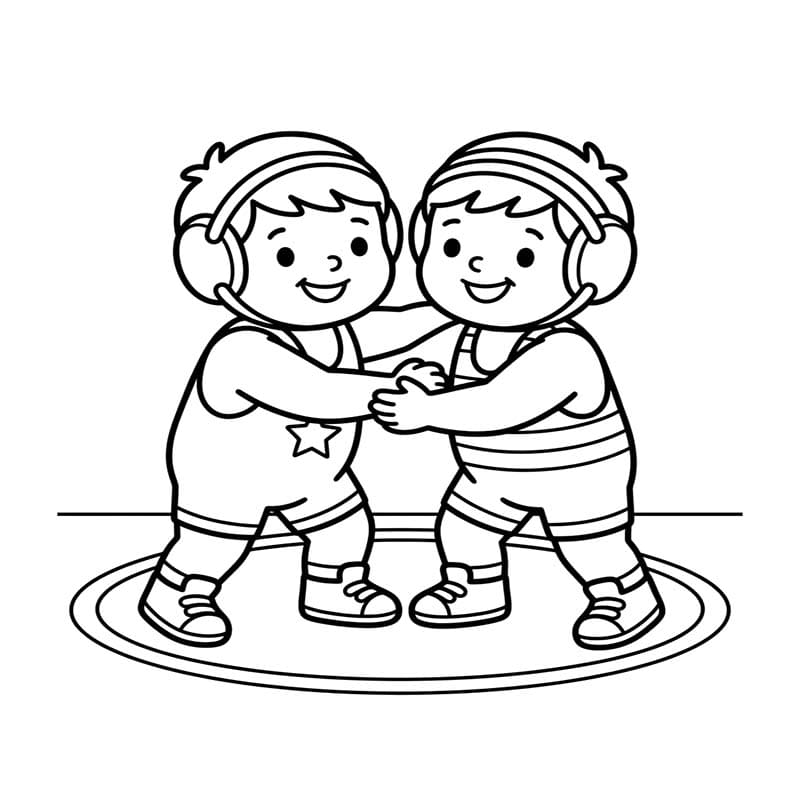 画像 レスリング 無料 ぬりえ