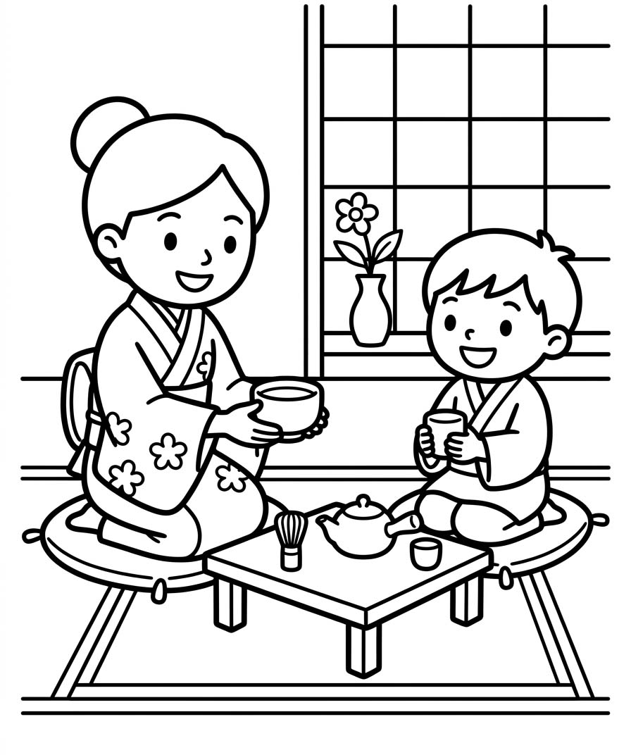 画像 茶道 無料で印刷可能 ぬりえ