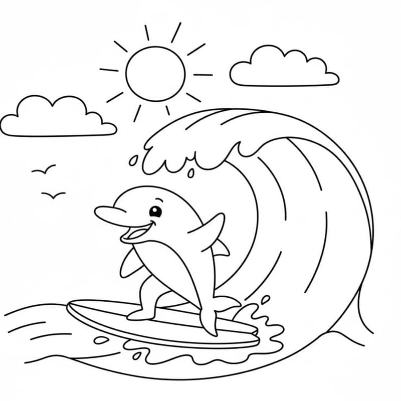 画像 サーフィン ぬりえ