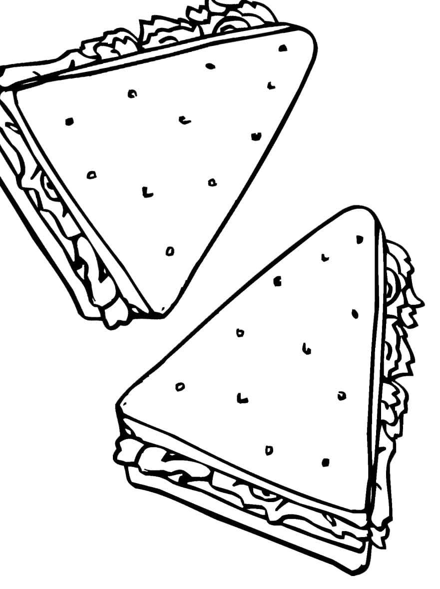 画像 サンドイッチ 印刷 ぬりえ