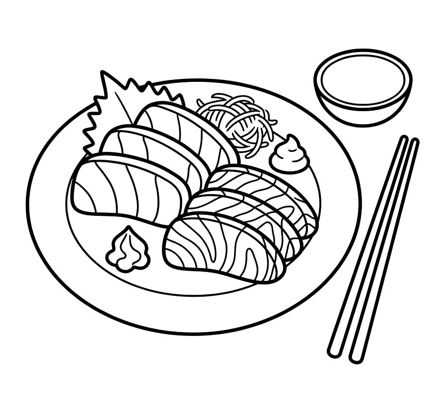 画像 刺身 印刷可能 ぬりえ