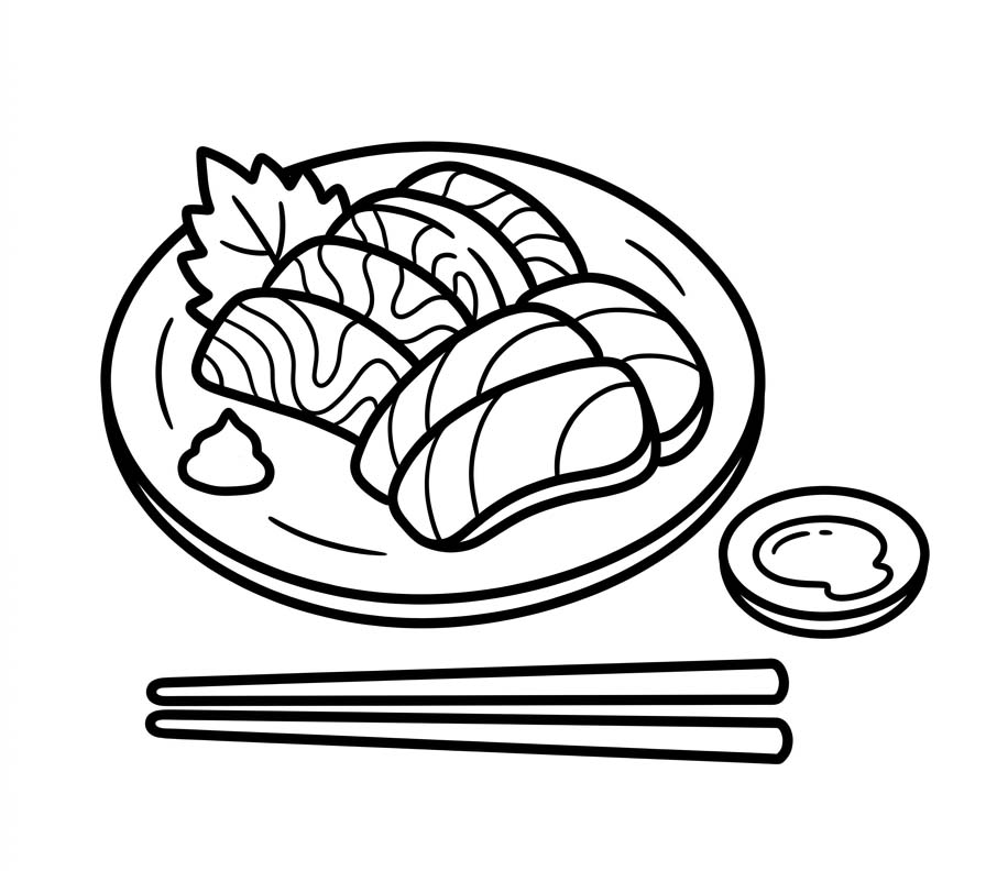 画像 刺身 無料で ぬりえ