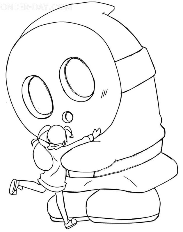 画像 シャイガイ 単純 ぬりえ