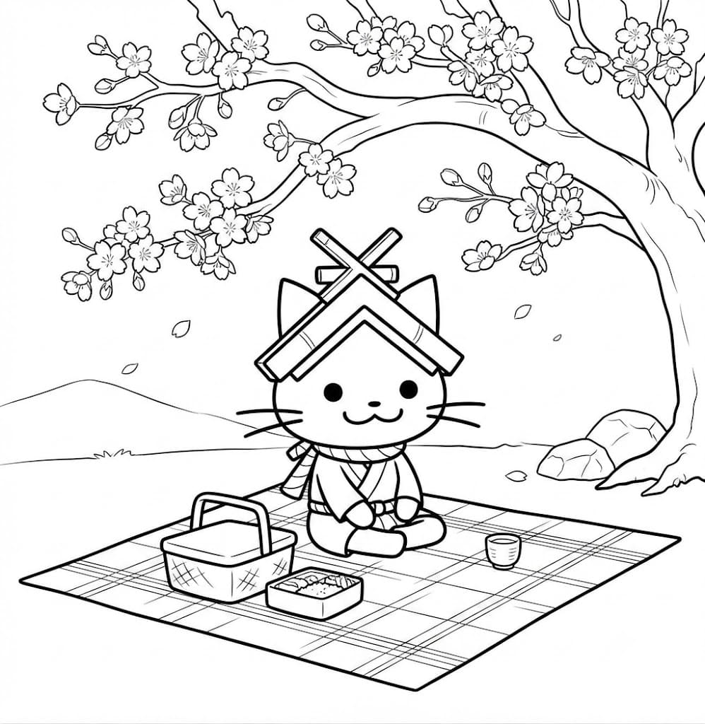 画像 しまねっこ 基本的な ぬりえ