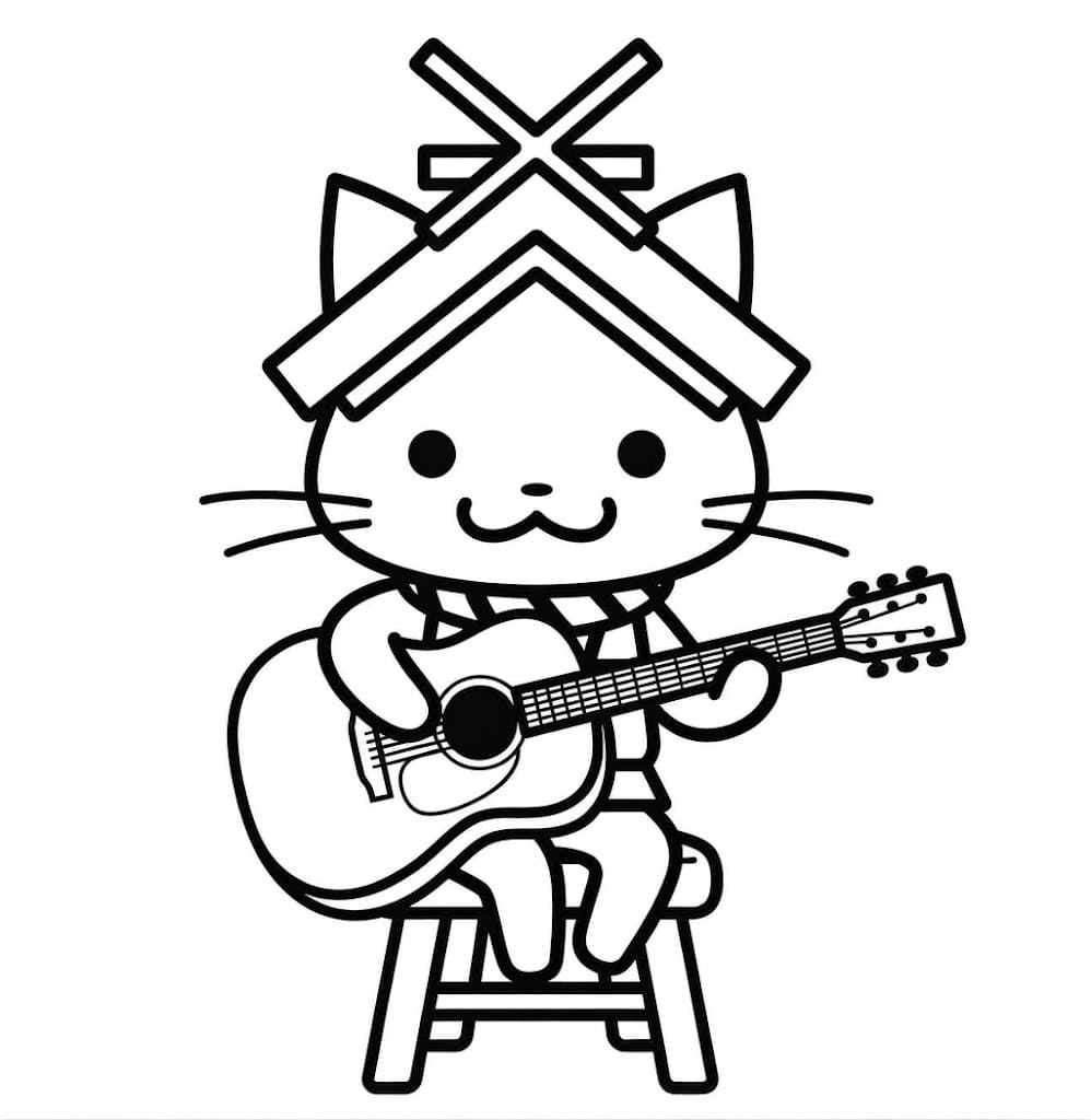 画像 しまねっこ ぬりえ