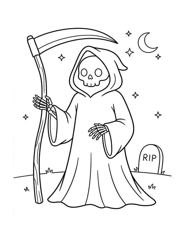 画像 死神 簡単 ぬりえ