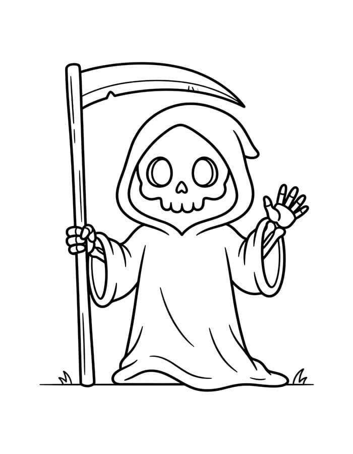 画像 死神 基本的な ぬりえ