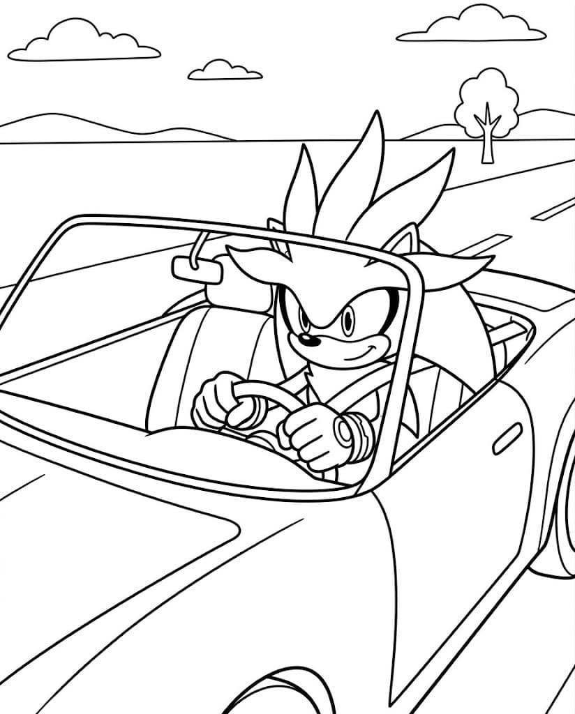 画像 シルバー・ザ・ヘッジホッグ 簡単 ぬりえ