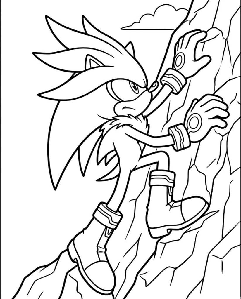 画像 シルバー・ザ・ヘッジホッグ 無料 ぬりえ