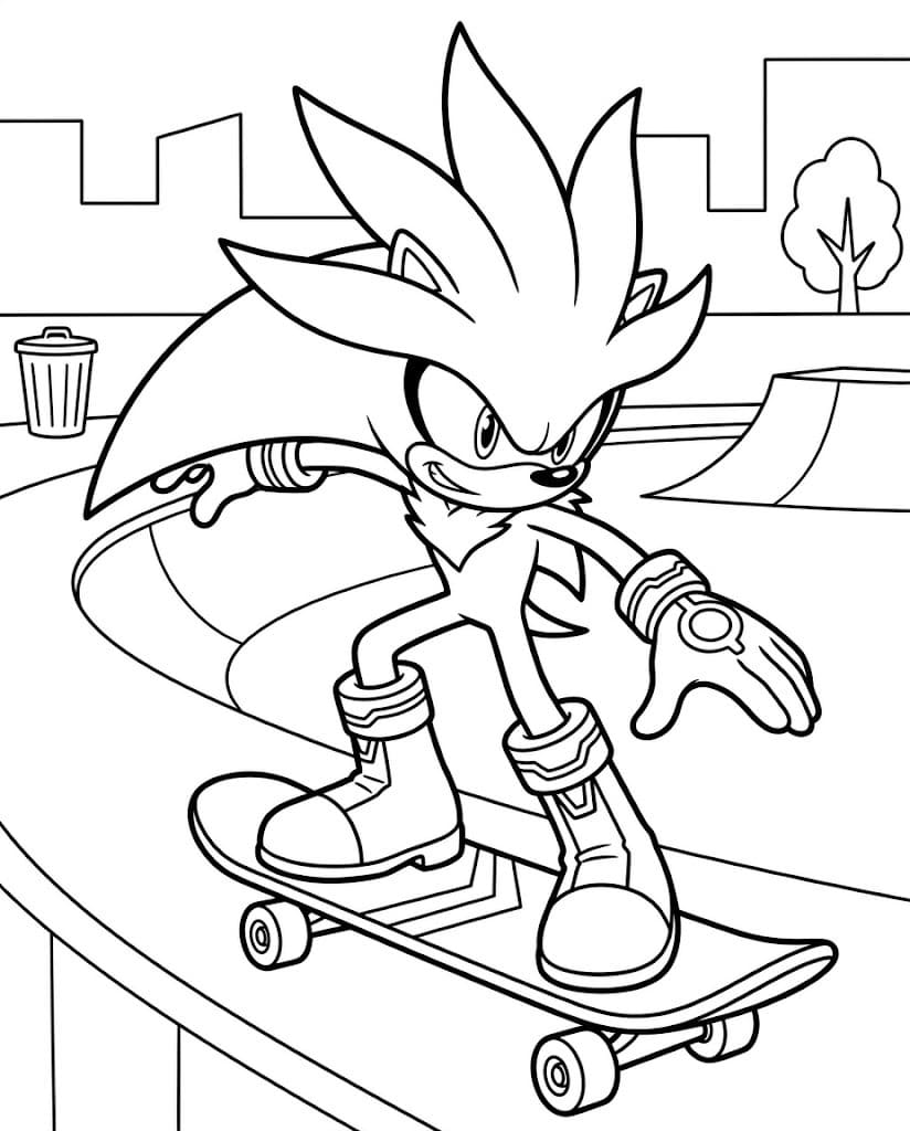 画像 シルバー・ザ・ヘッジホッグ ぬりえ