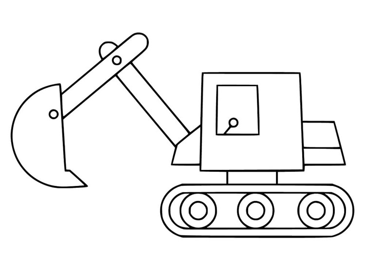 画像 ショベルカー 印刷可能 ぬりえ