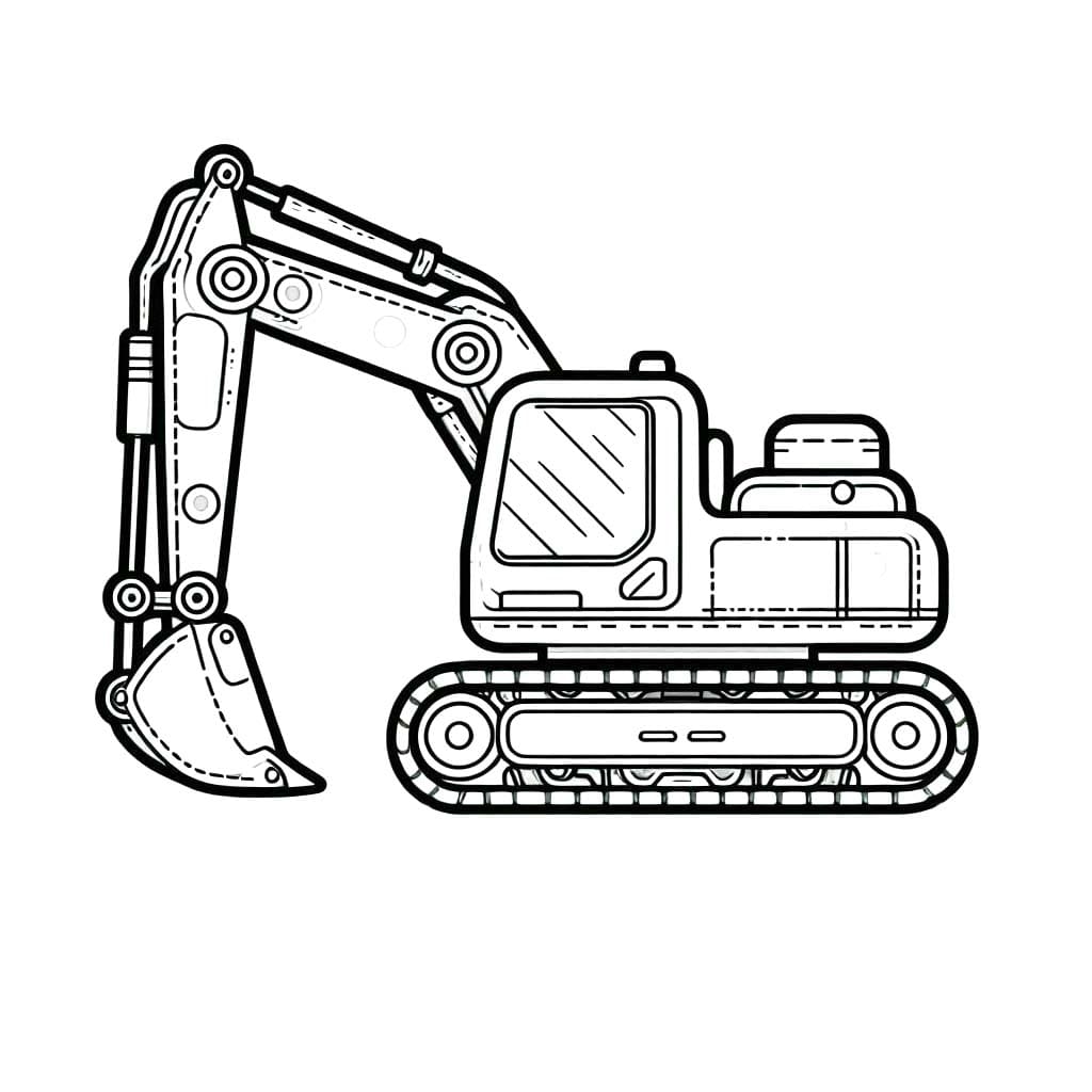 画像 ショベルカー 簡単 ぬりえ
