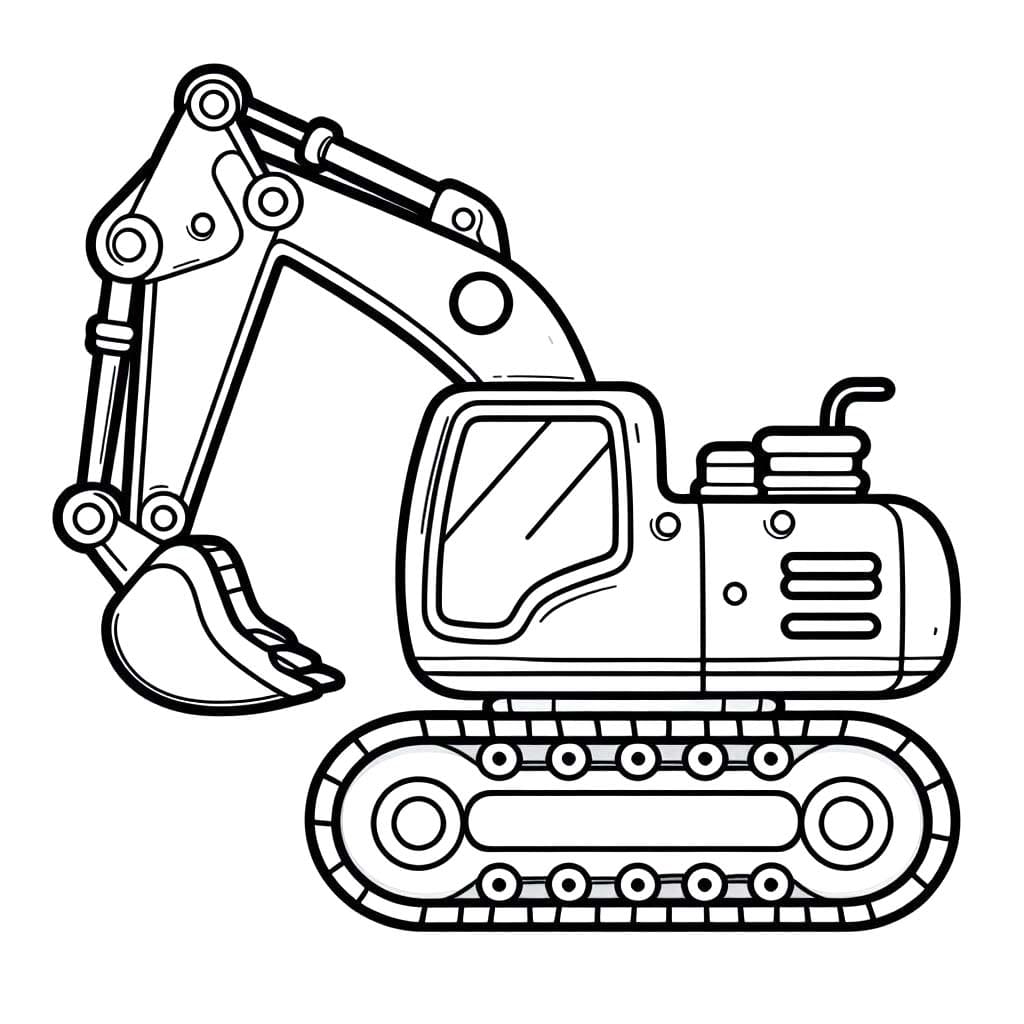 画像 ショベルカー 基本的な ぬりえ