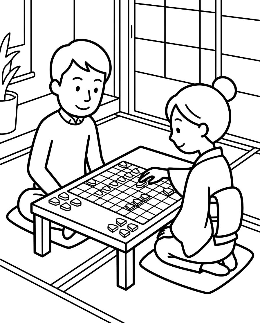 画像 将棋 印刷可能 ぬりえ