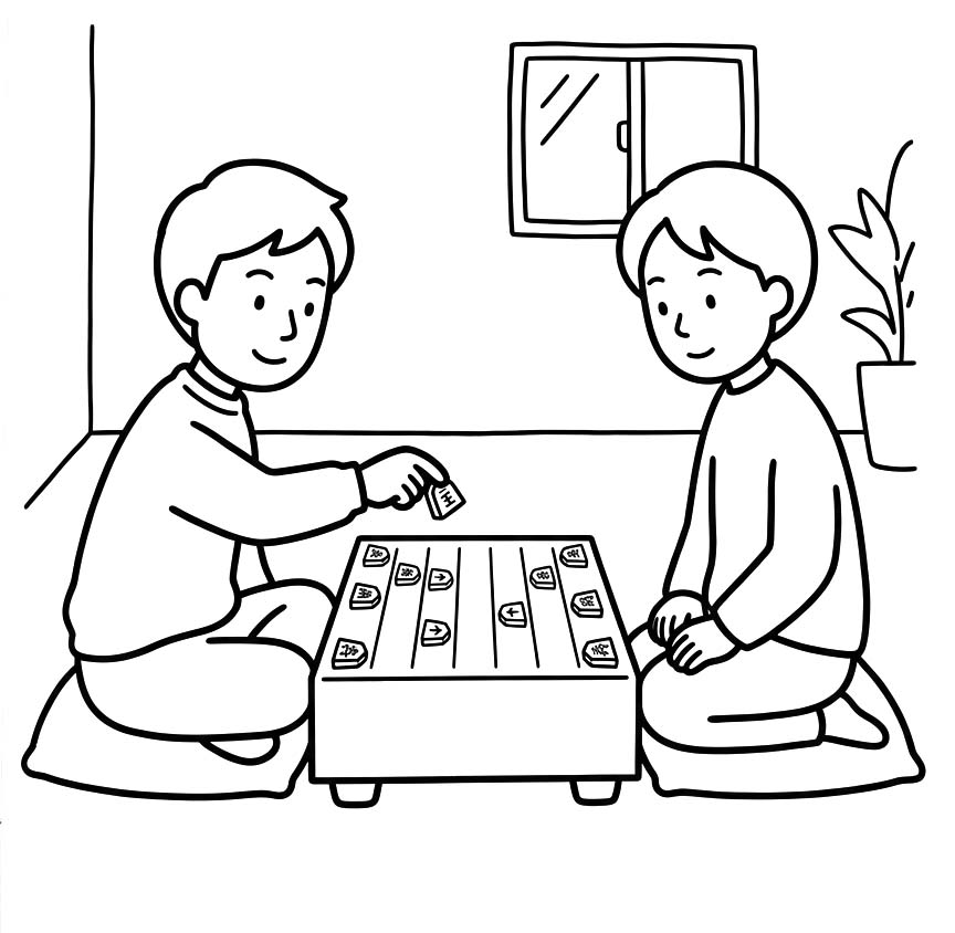 画像 将棋 印刷 ぬりえ