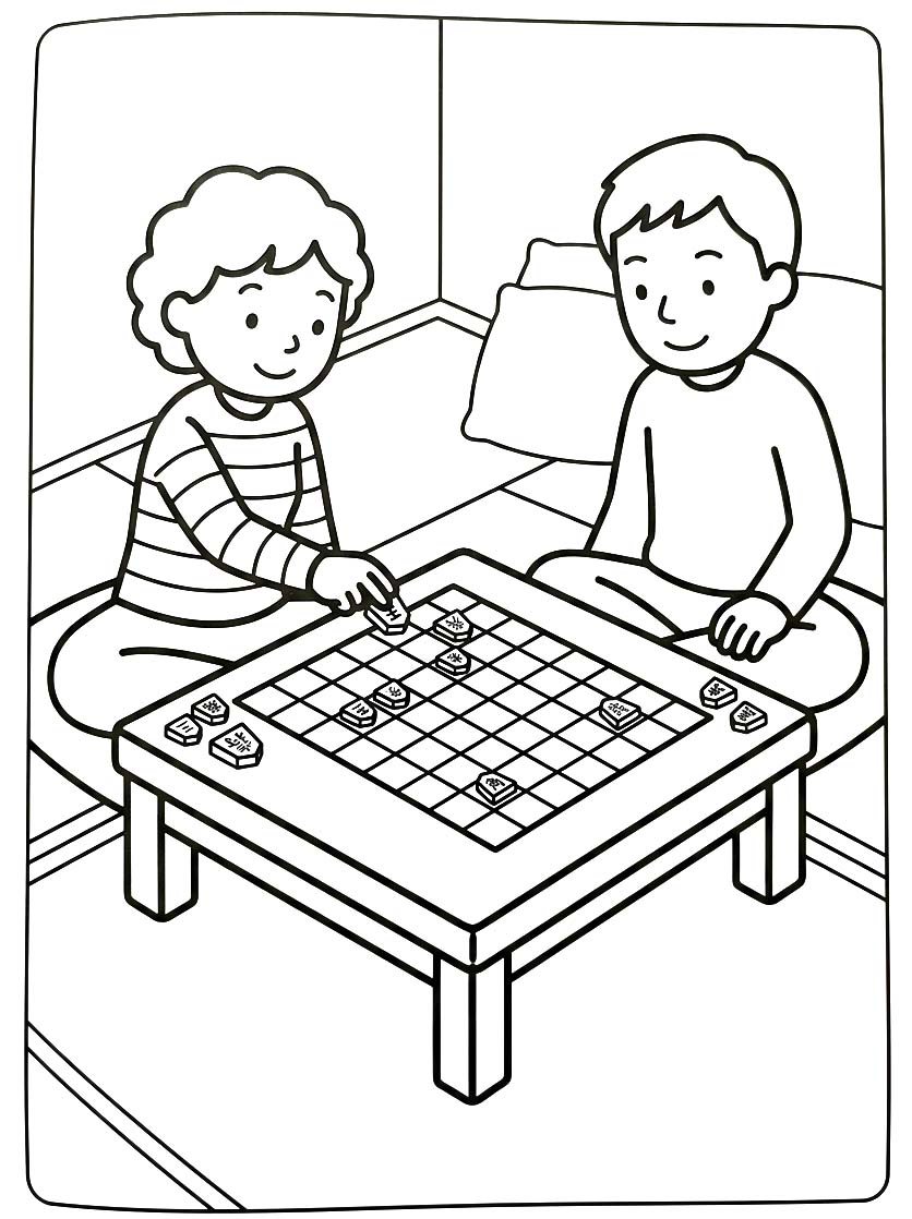 画像 将棋 簡単 ぬりえ