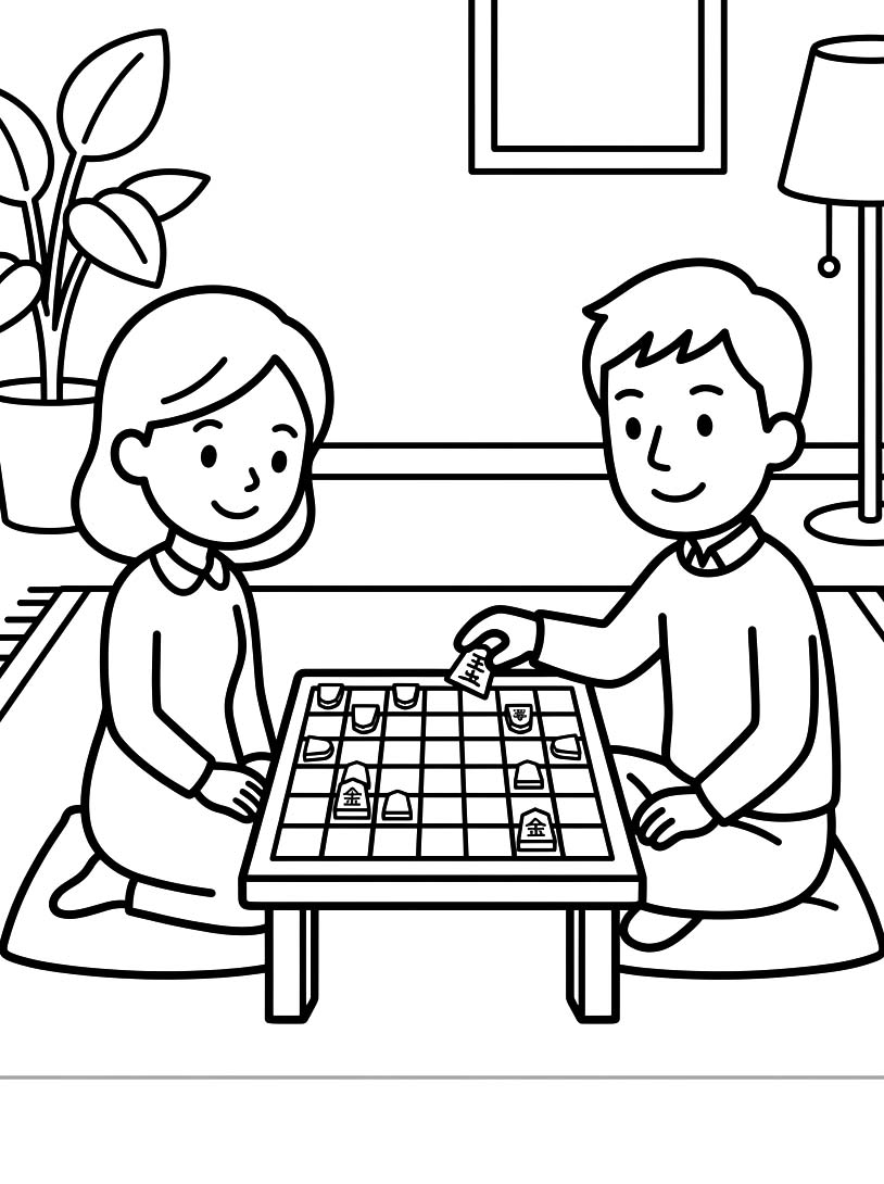 画像 将棋 無料で印刷可能 ぬりえ