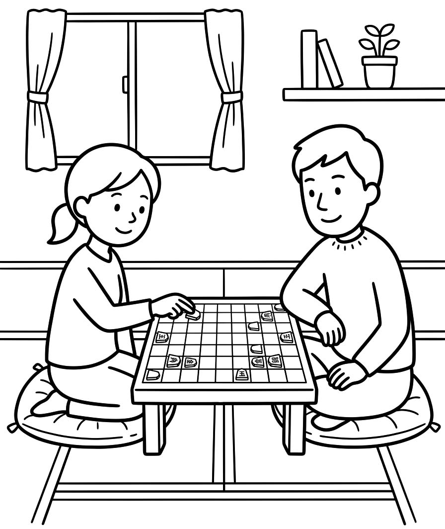 画像 将棋 無料で ぬりえ