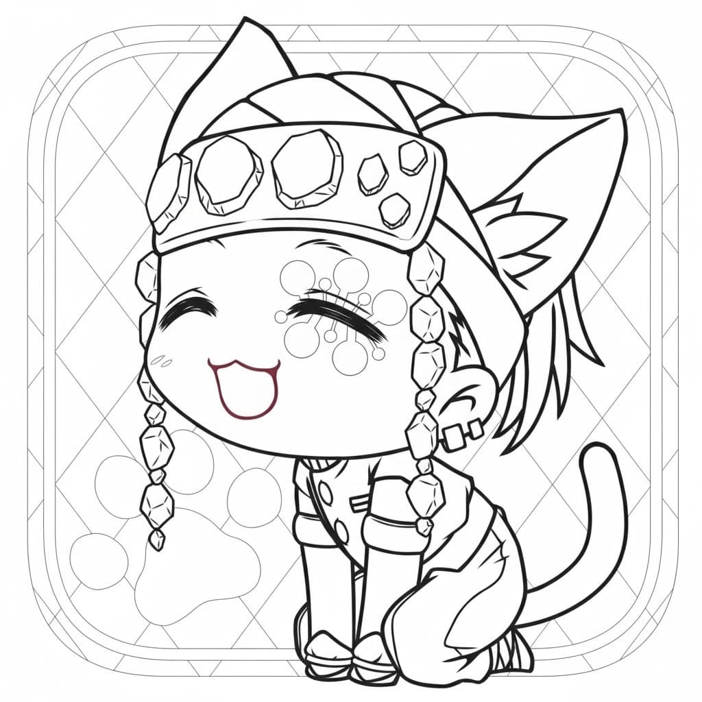 画像 宇髄天元 ぬりえ