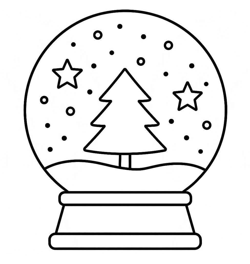 画像 スノーグローブ 無料で印刷可能 ぬりえ