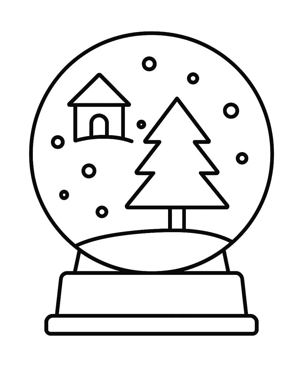 画像 スノーグローブ 無料で ぬりえ