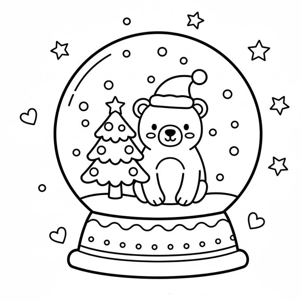 画像 スノーグローブ 無料 ぬりえ